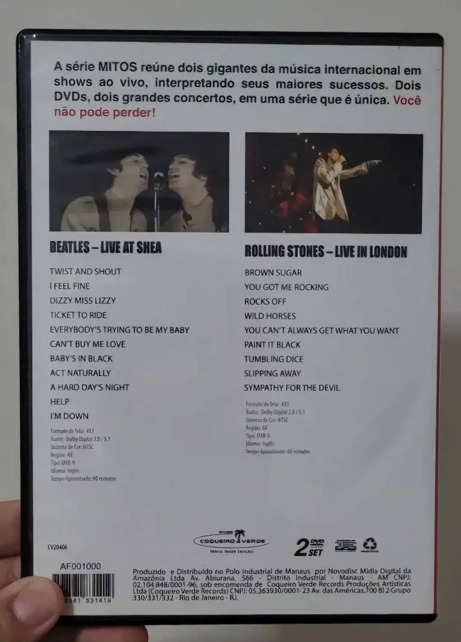 Dvd Duplo Beatles + Rolling Stones Mitos - Foto 2