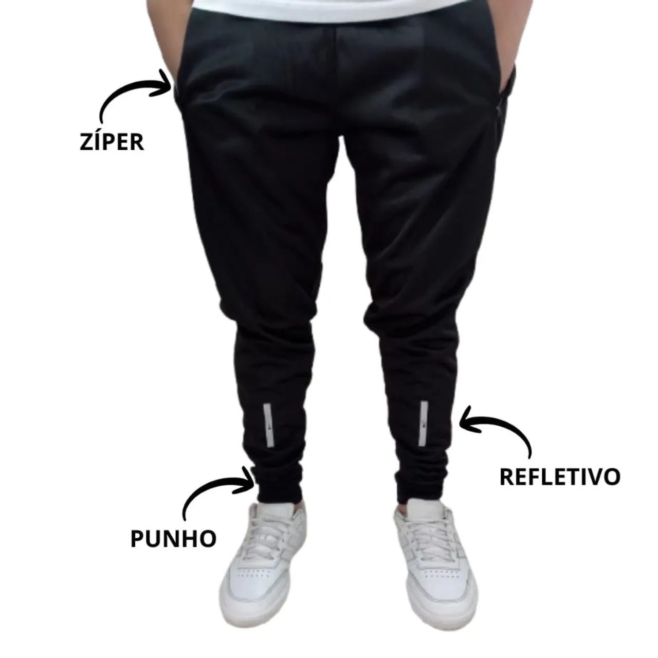 Calça Jogger Esportiva Preta - Conforto e Estilo! - Foto 5