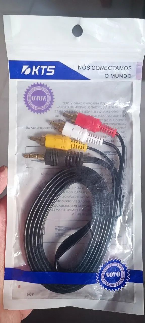 Cabo AV/RCA + P2 para TV e outros dispositivos
