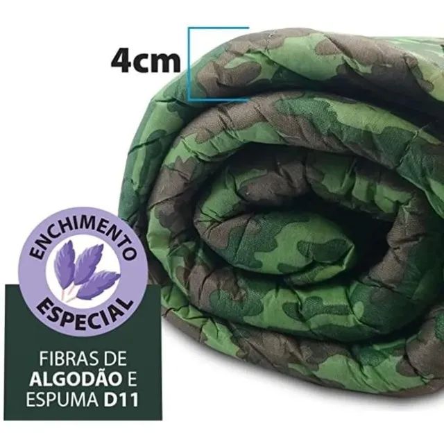 Saco de Dormir F.A Colchões Duo Camping 1.85x0.65cm - Foto 3