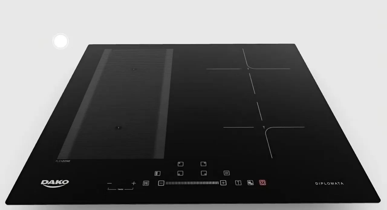 Cooktop de Indução 4 Bocas Preto com Zona Flexível Dako Diplomata - 220V - Foto 2