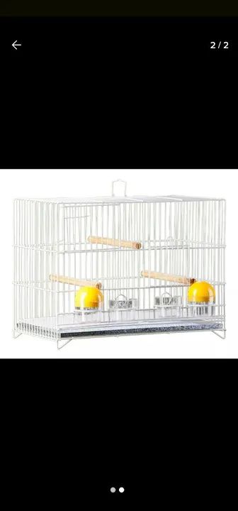 Gaiolas passaros criadeira 4 comedores branca - Foto 4