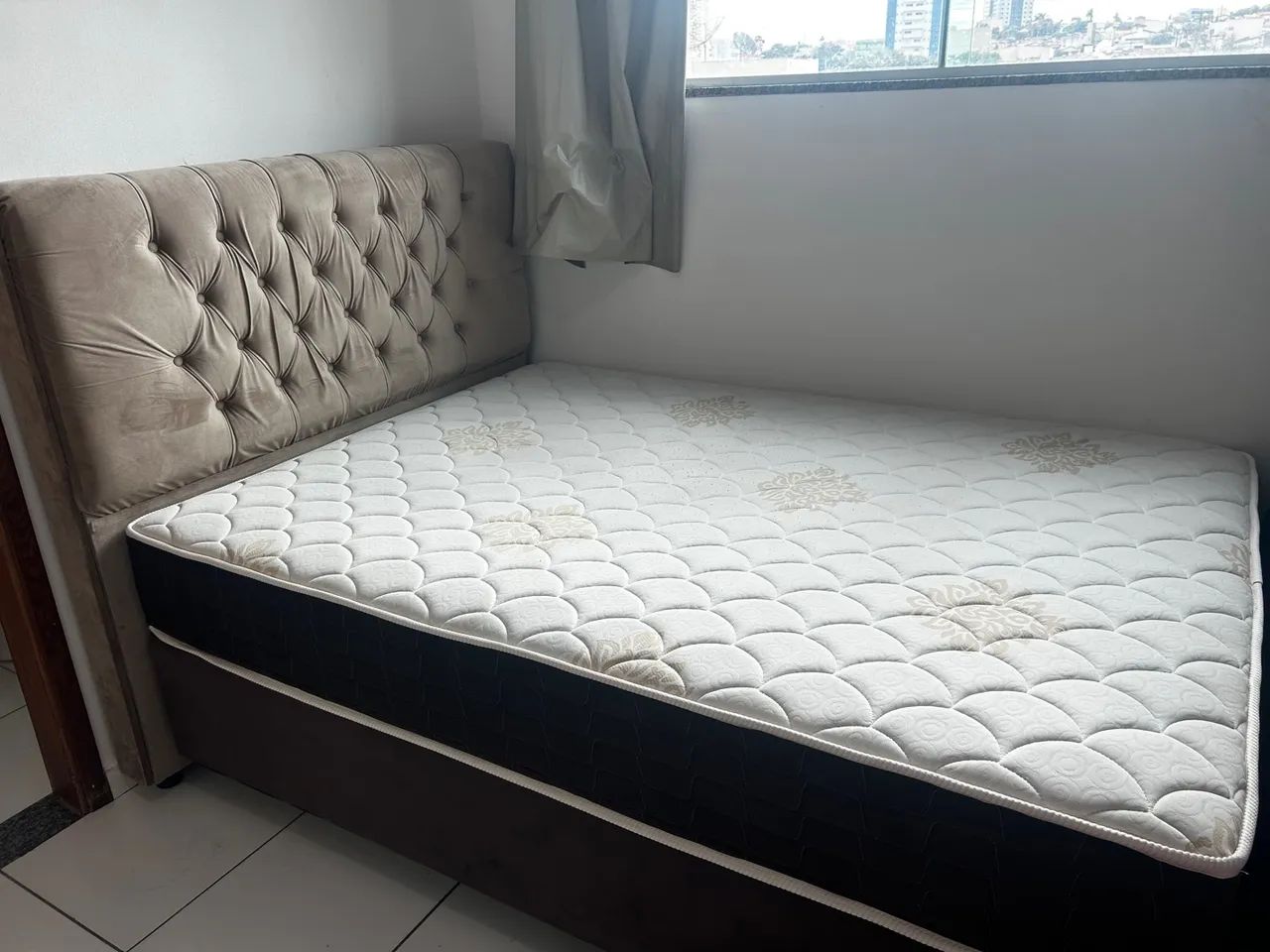 Cama Box Casal com Cabeceira Estofada - Foto 2