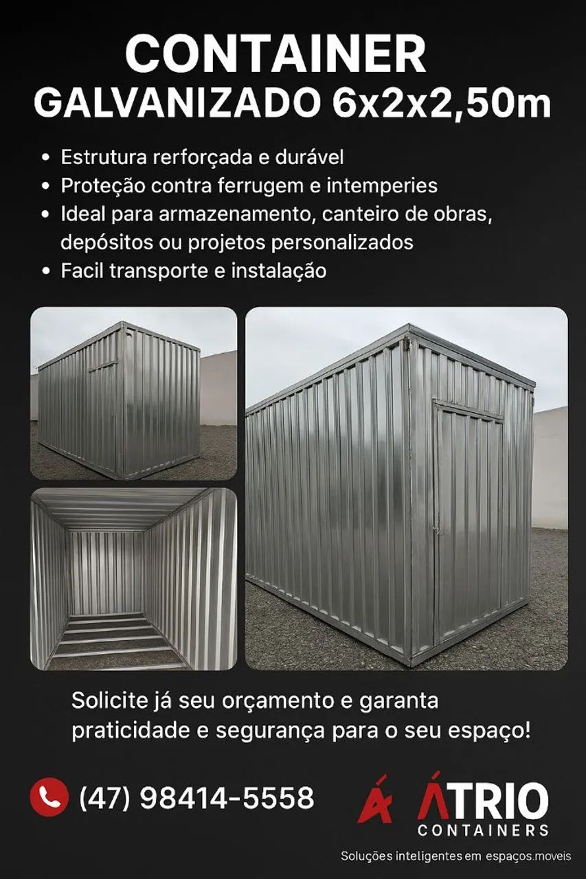 Container modular desmontável obra