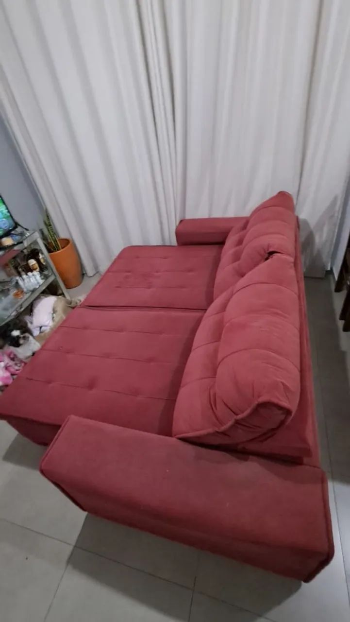 Vendo sofá retrátil Valor R$650,00 retirar monte Cristo  whats 48 9  * Mika 