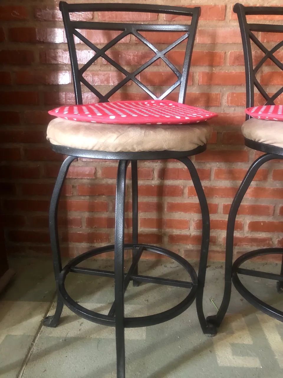 Cadeiras de ferro estofadas  - Foto 4