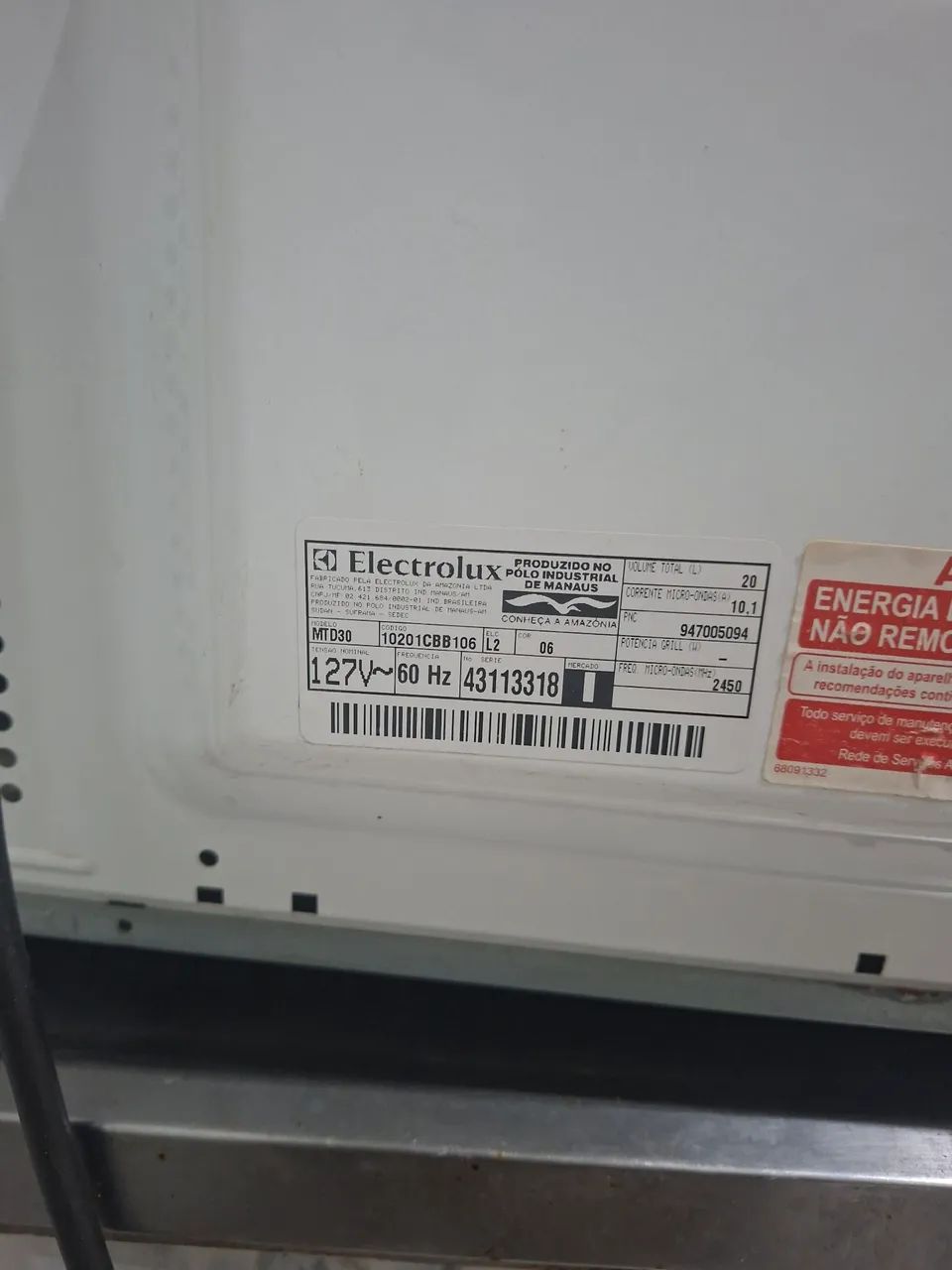 Micro-ondas Electrolux MTD30 - Foto 3