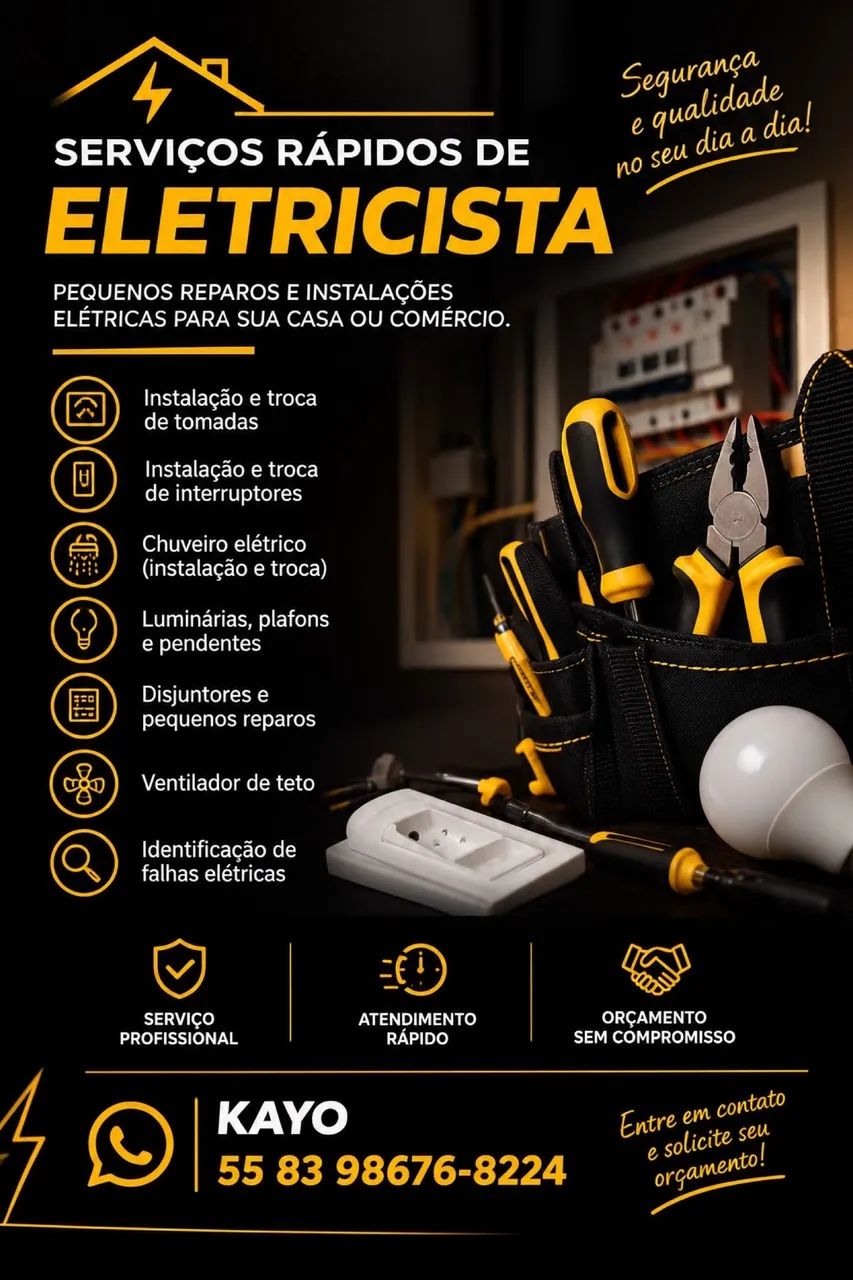 Serviços elétricos residencial e comercial ?