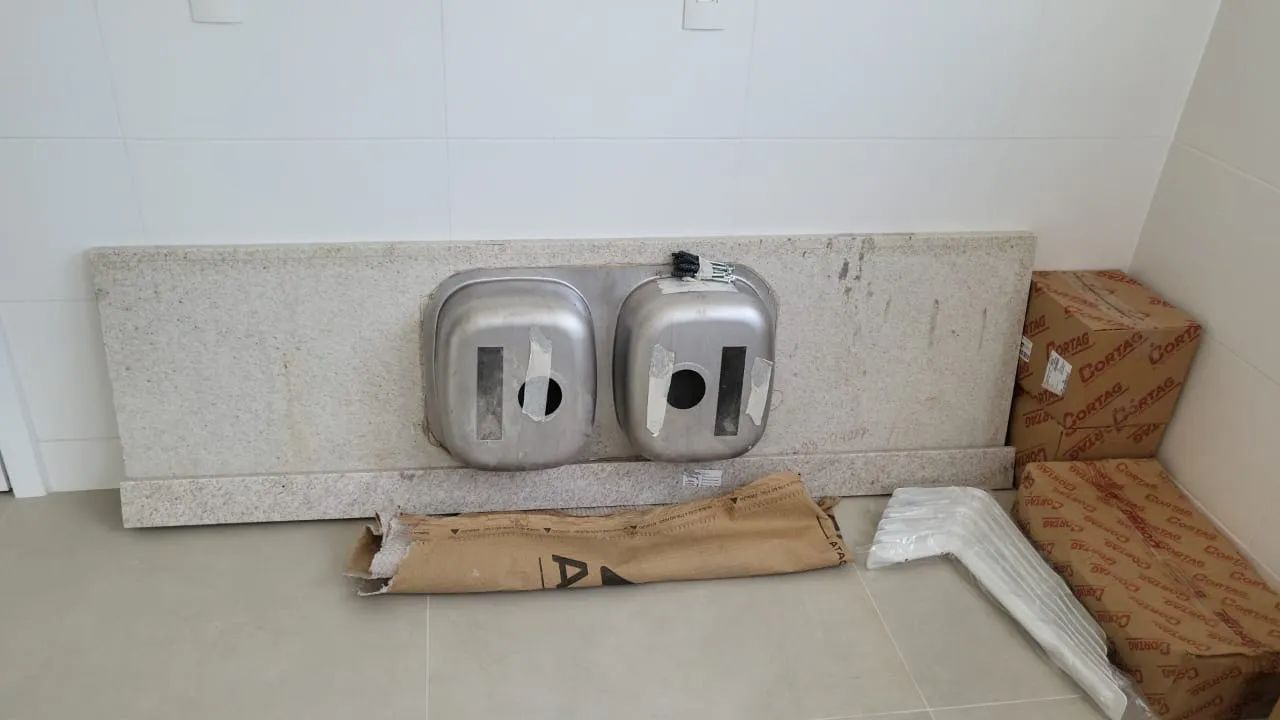 Bancada de pia com cuba dupla - Foto 2