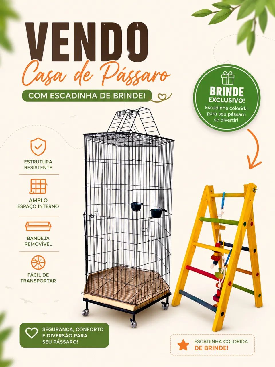 Viveiro para pássaros 