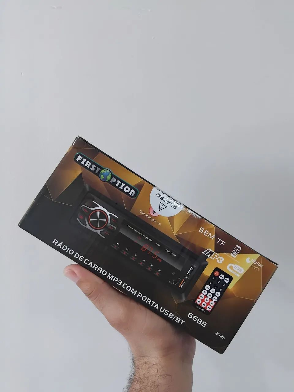 SOM MP3 AUTOMOTIVO FIRSTOPTION BT/USB E CONTROLE - Foto 4