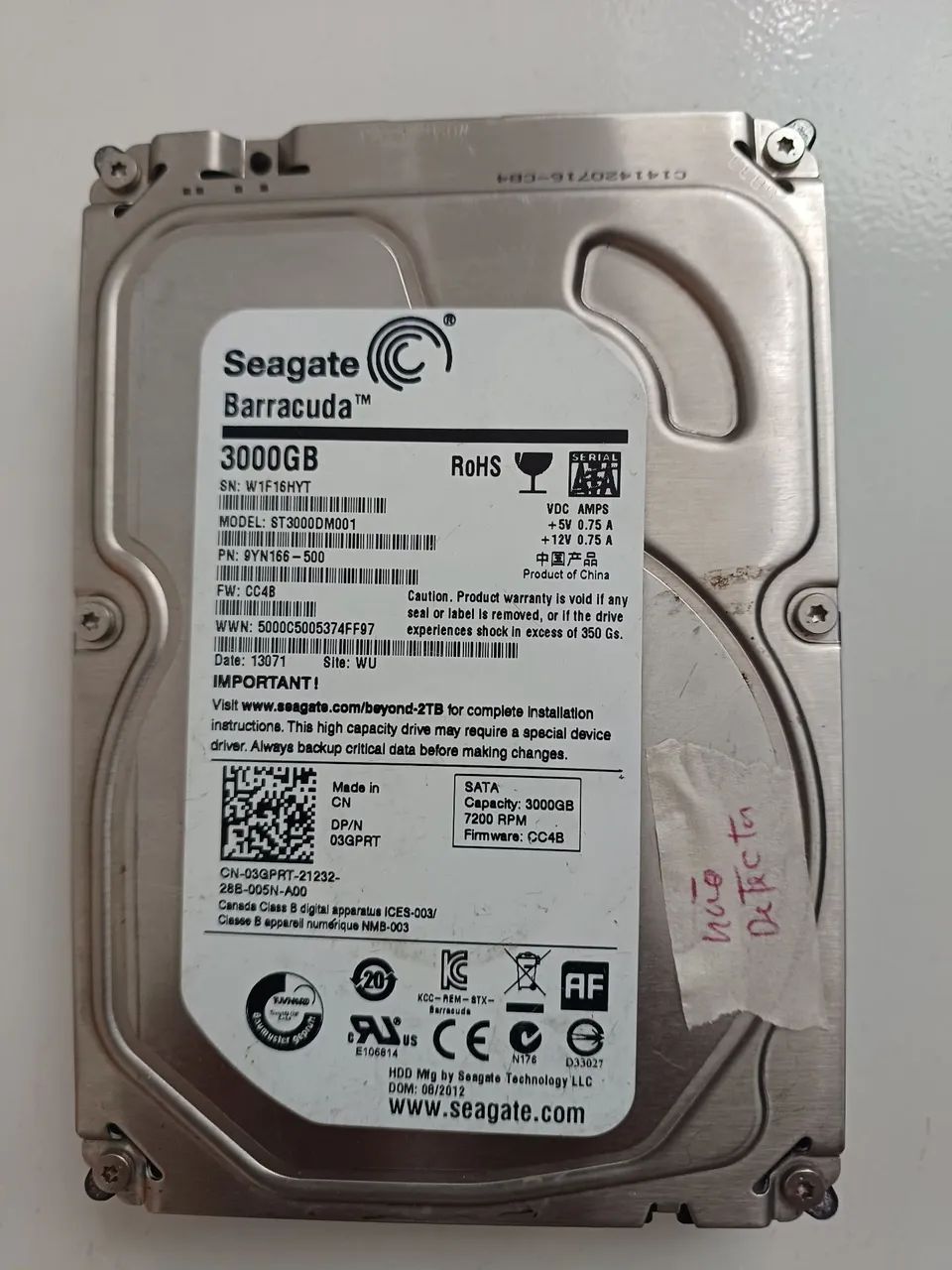 Hd seagate 3tb defeito não detecta  - Foto 3