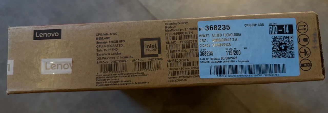 notebook lenovo ideapad slim 3i 128gb  - Foto 2