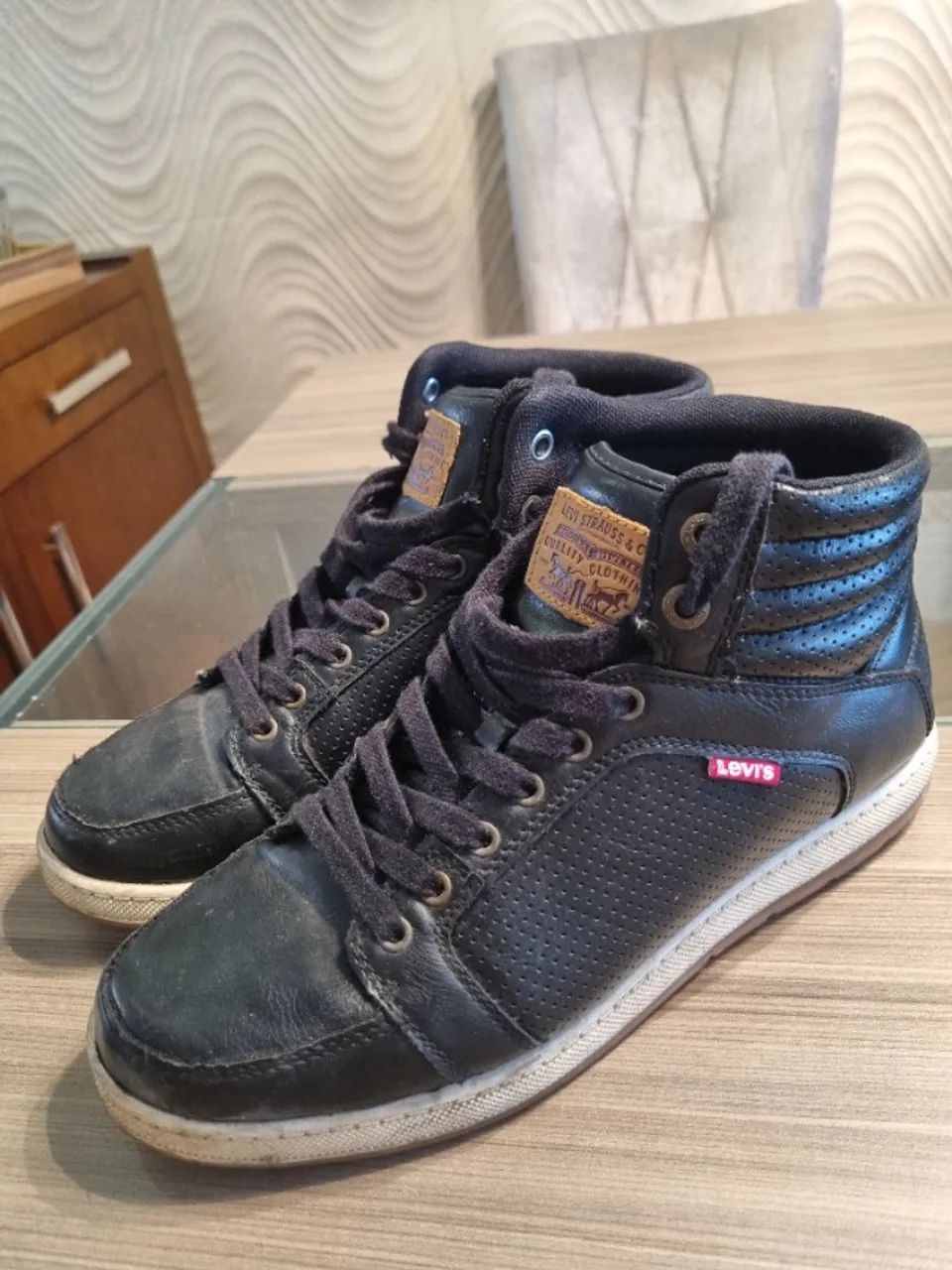 Botas Levi's masculinas - couro - tamanho 9 us / 40 br - Foto 5