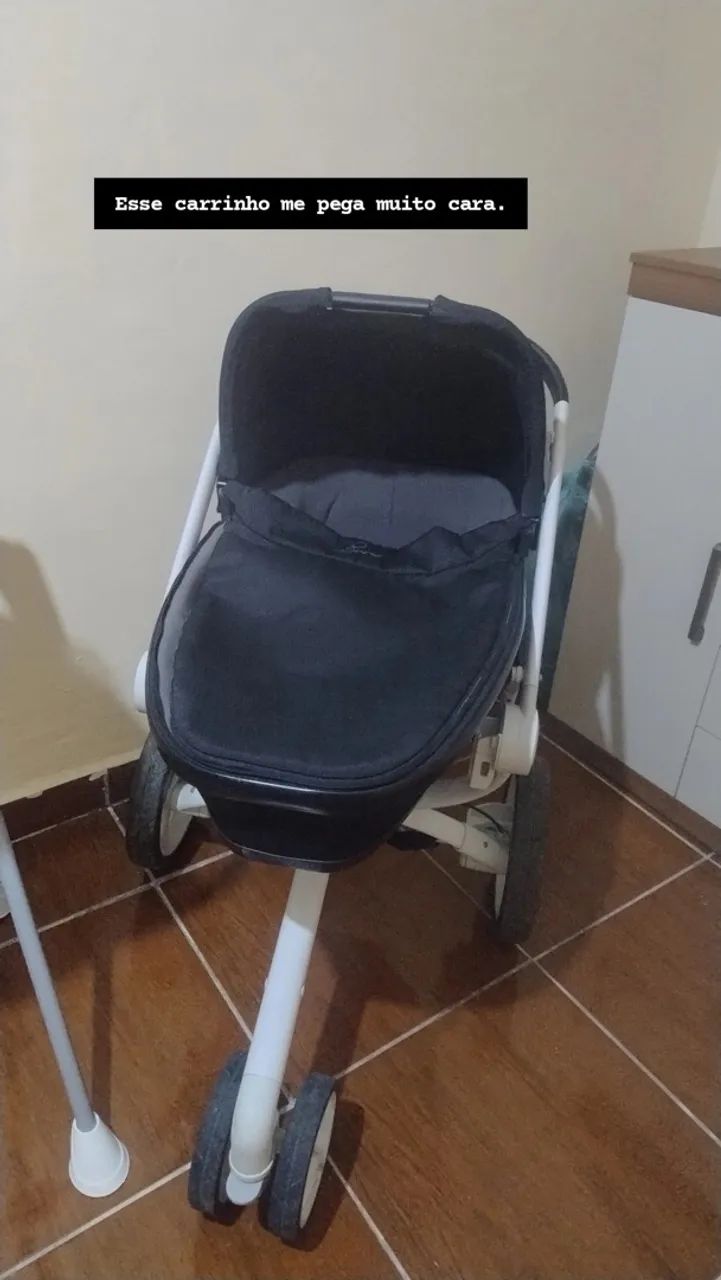 Carrinho de bebê + berço - Foto 5