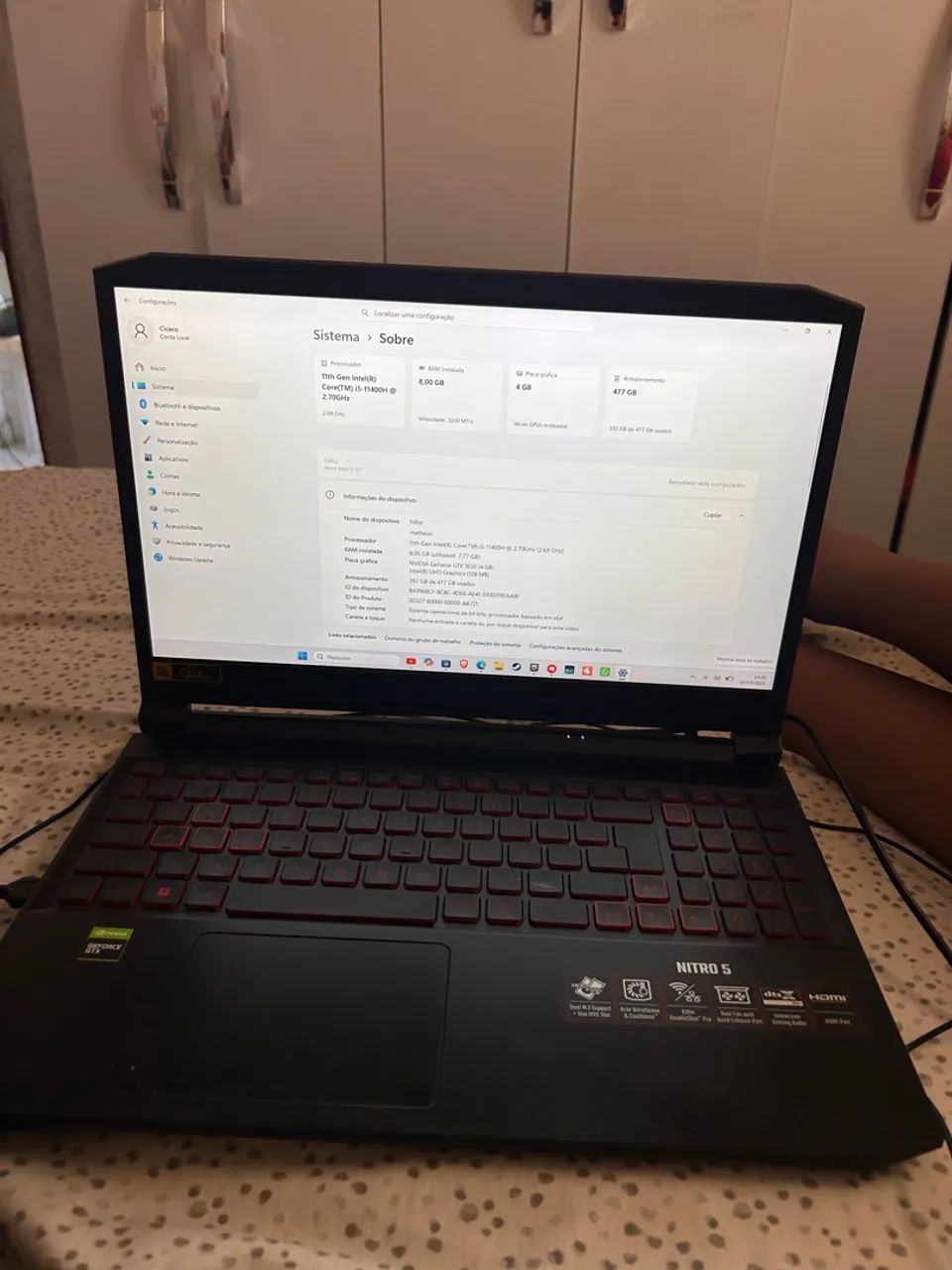 Notebook nitro 5 - Foto 3