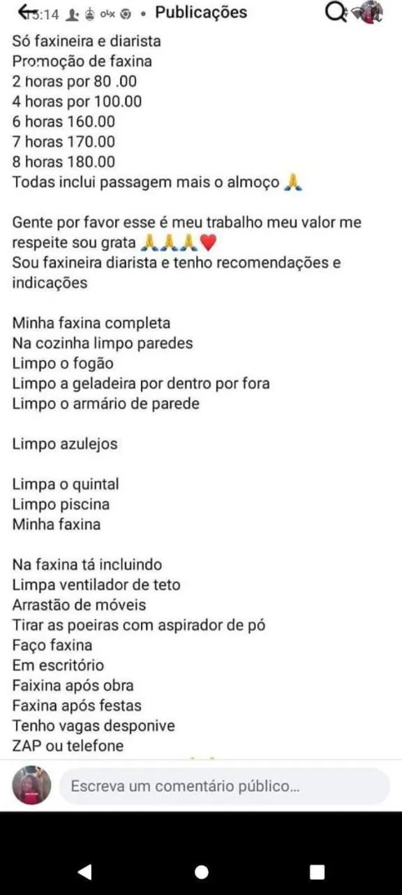 Mila faxineira 