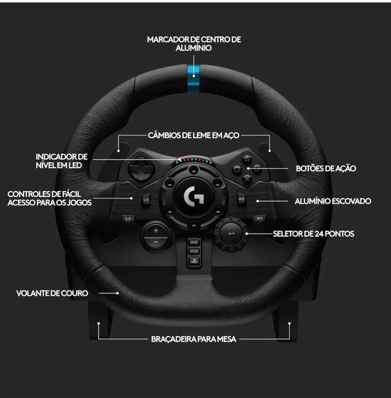 Volante Logitech G29 Drivingforce Para Ps3/ps4/ps5 C/suporte - Foto 5