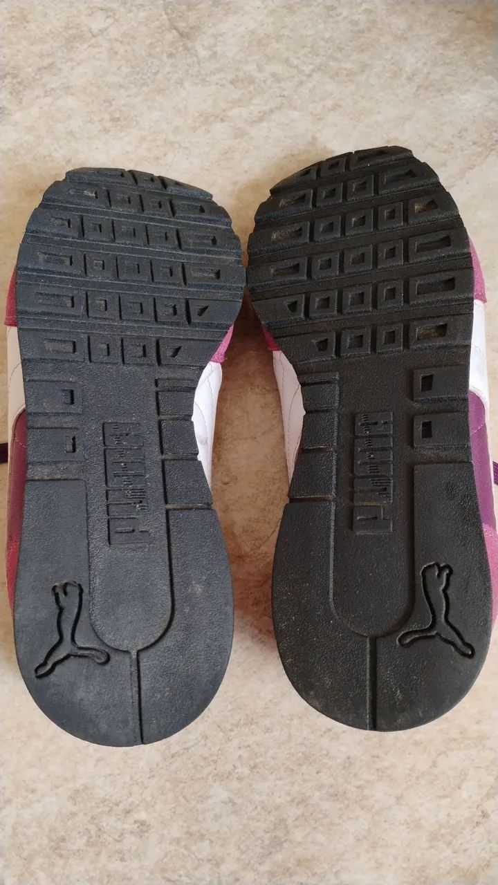 Tênis Puma ST Runner Roxo/Branco usado Tam 36  - Foto 3