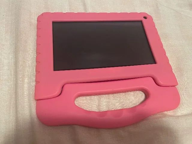 Tablet Multilaser infantil capa rosa