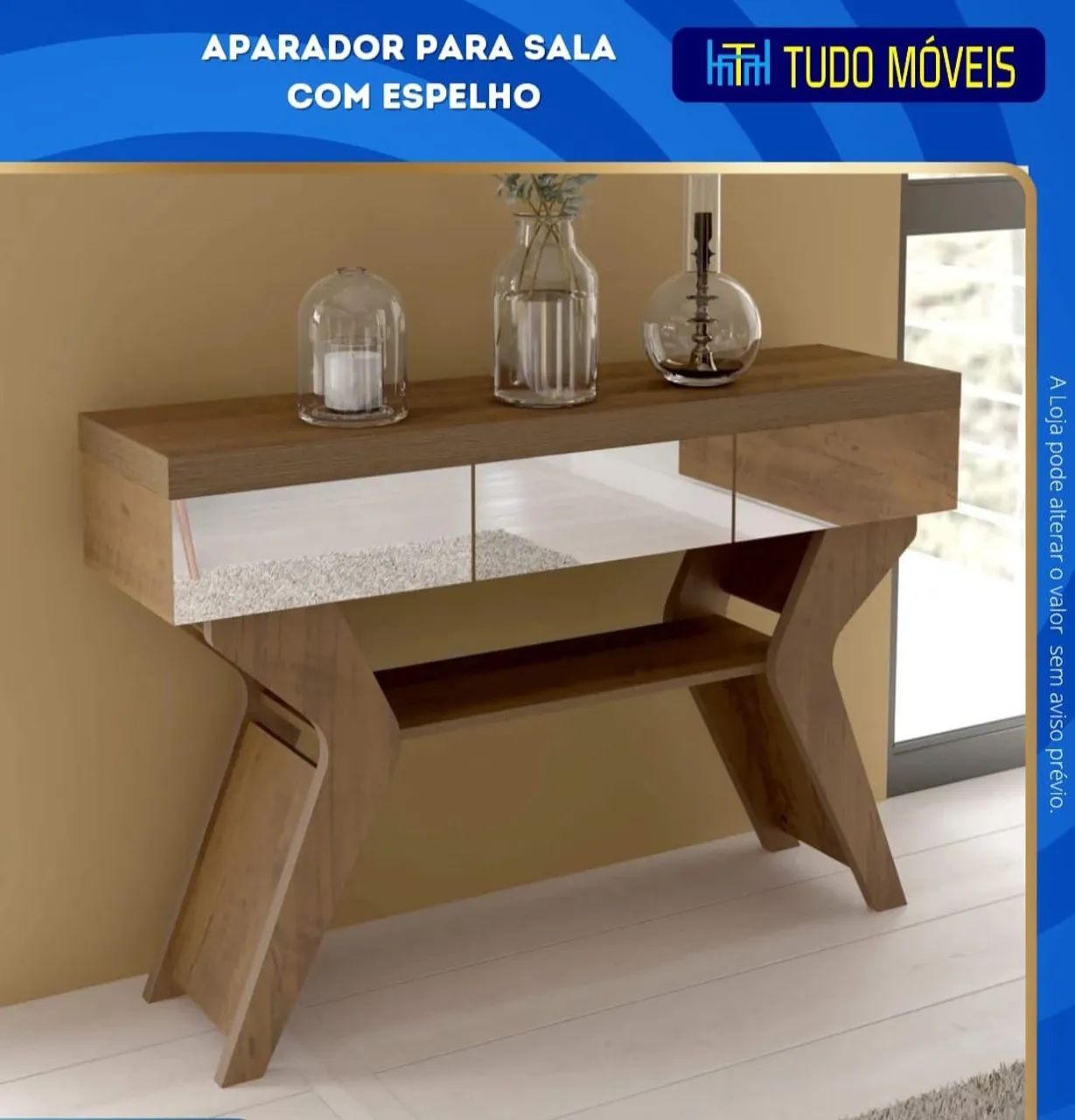 APARADOR PARA SALA COM ESPELHOS - Foto 2