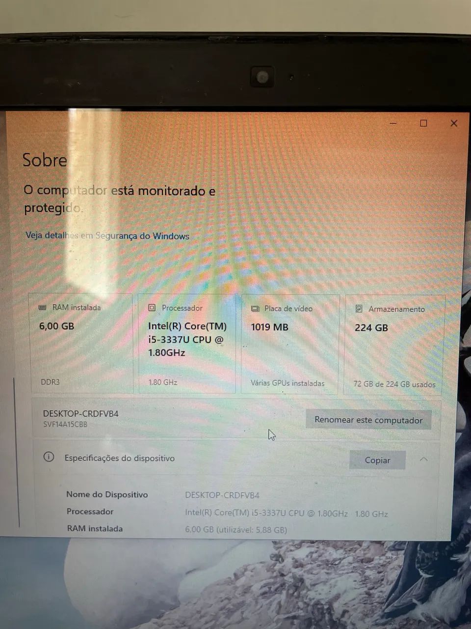 Notebook Sony Vaio com Intel I5 de 3° geração - Foto 4