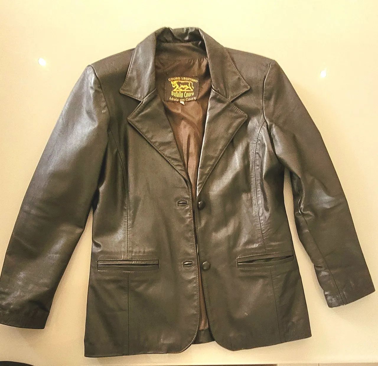 Blazer feminino em couro legítimo  - Foto 2