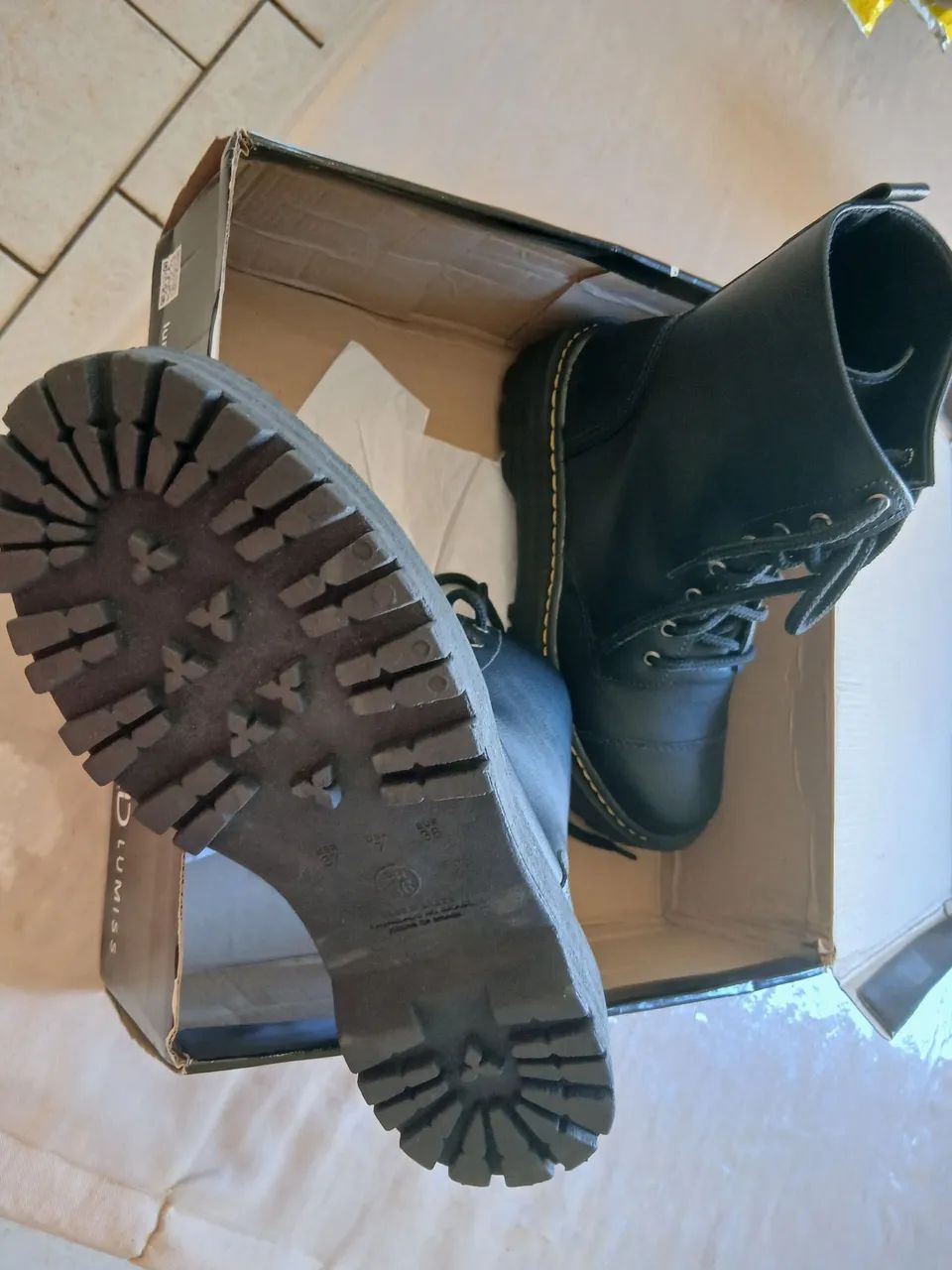 Bota Coturno preta, Nova! - Foto 4