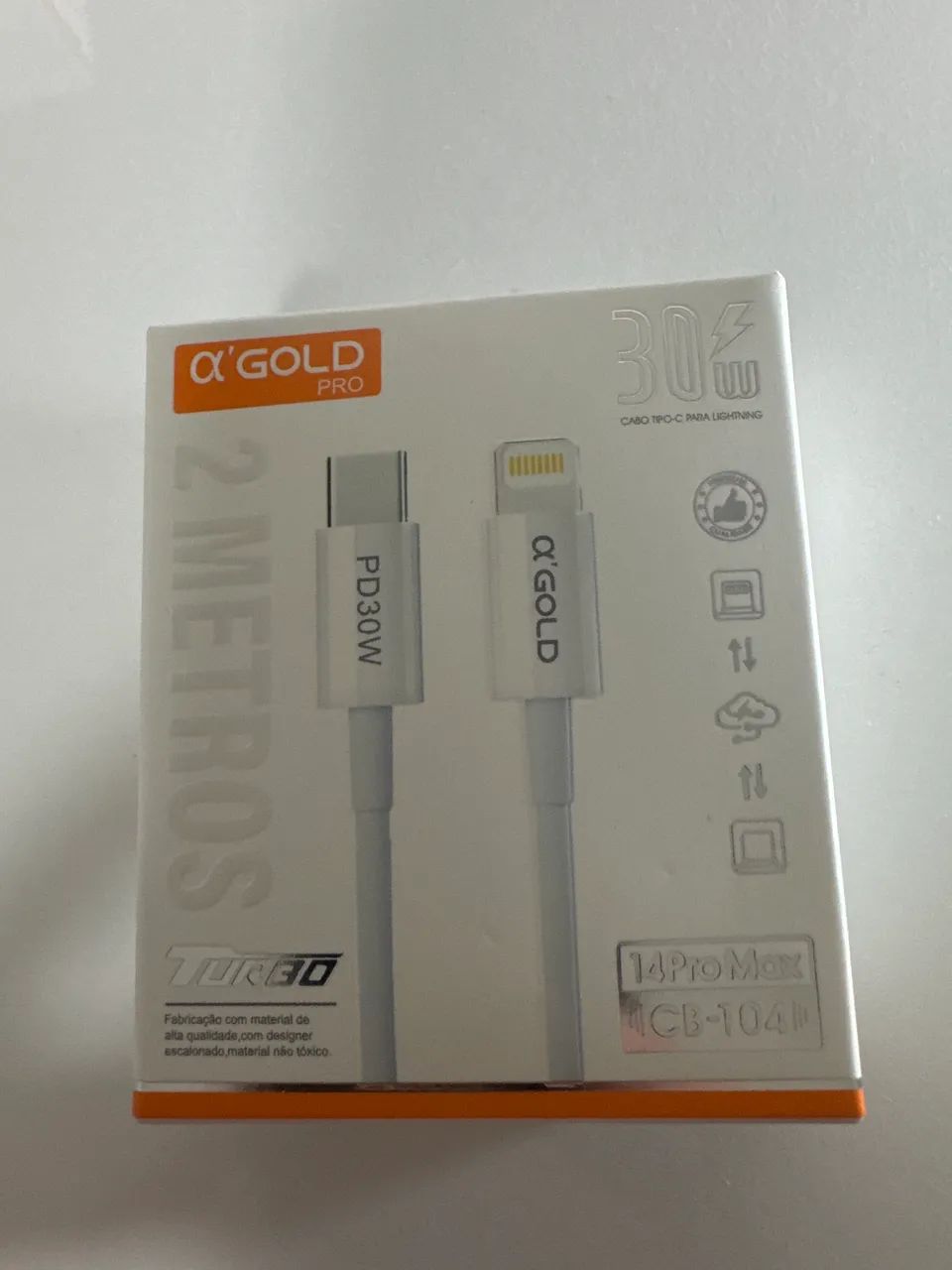 Excelente Cabo Gold de 2 Metros para C/C e C Lightning  - Foto 4