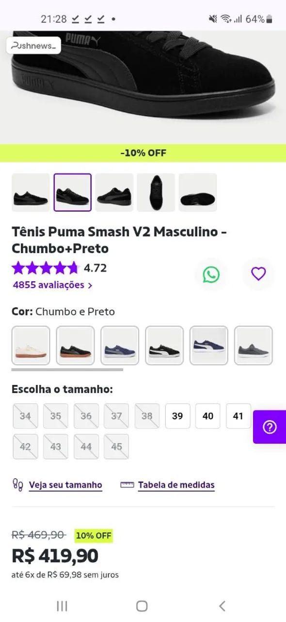 Tênis Puma Smash V2 Original - Foto 5