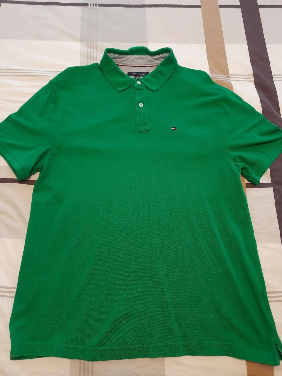 Camisa Polo Tommy Hilfiger Verde Maculina