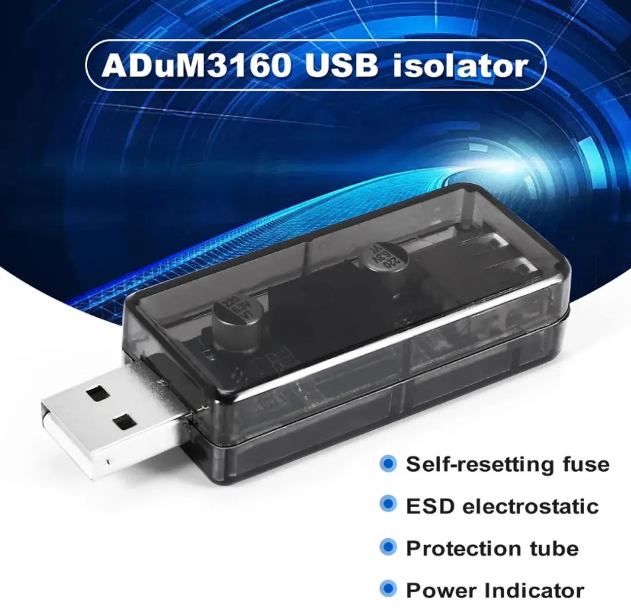 Isolador usb contra ruído    