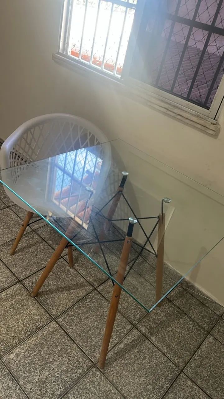 Mesa De Vidro Eiffel - 80cm - Foto 2