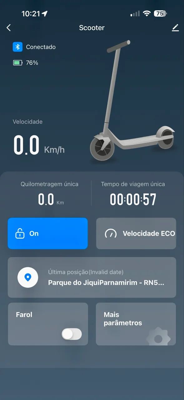 Patinete Elétrico 350W Novo na Caixa Bluetooth App - Foto 6