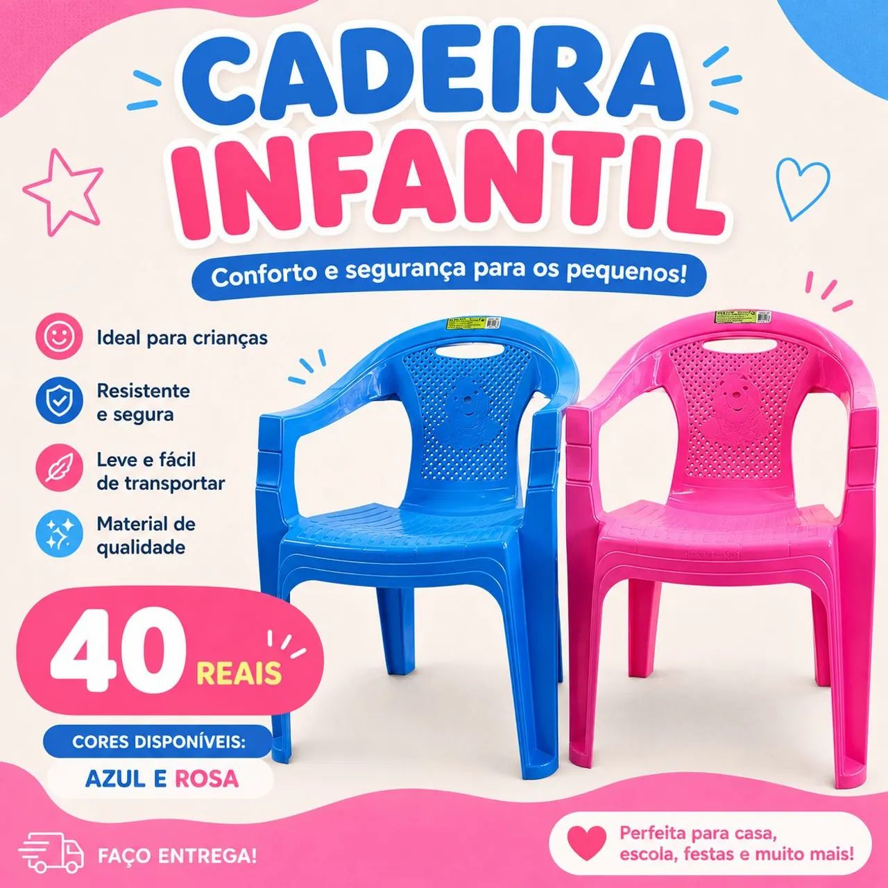 Cadeiras infantil 