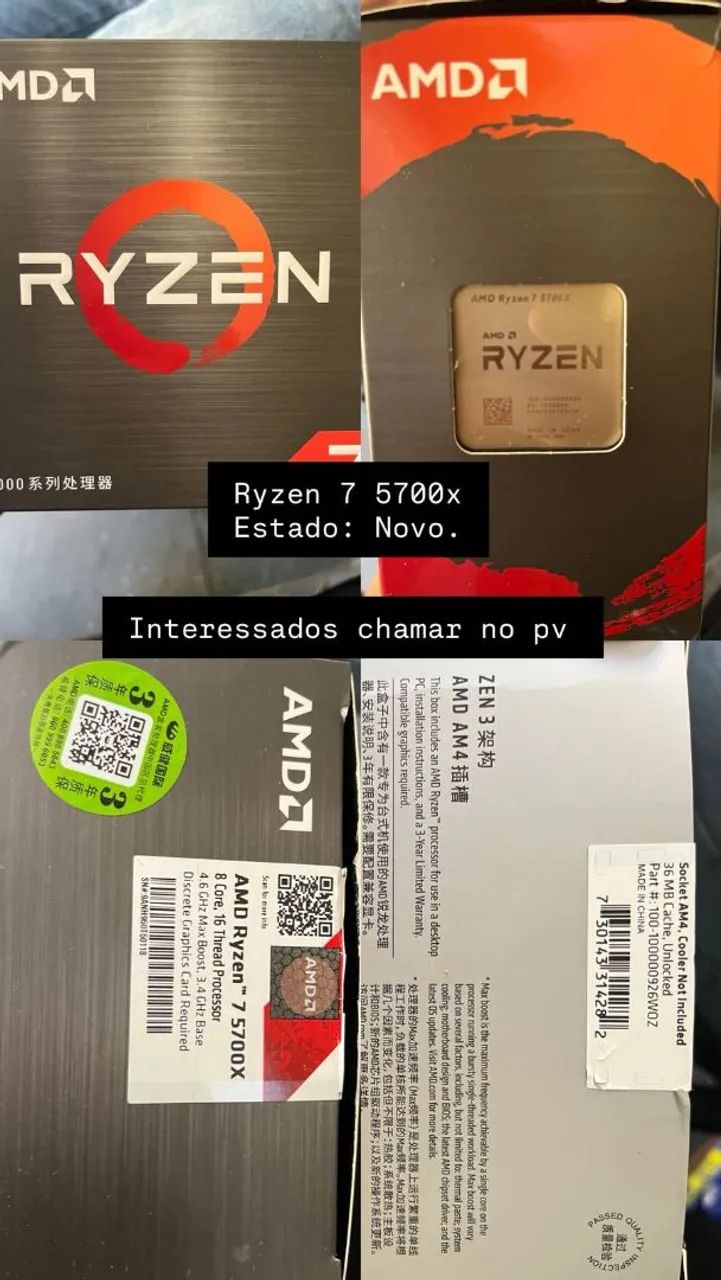 Processador Ryzen 7 5700x - Processadores - Umuarama, Osasco
