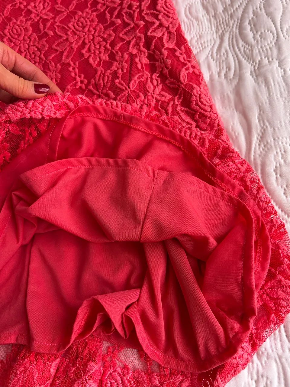 vestido rendado rosa P - Foto 2
