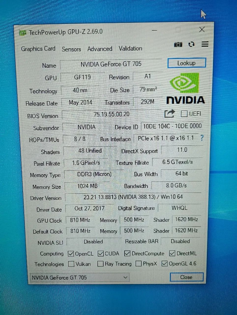 NVidia GT 705 1gb - Foto 4