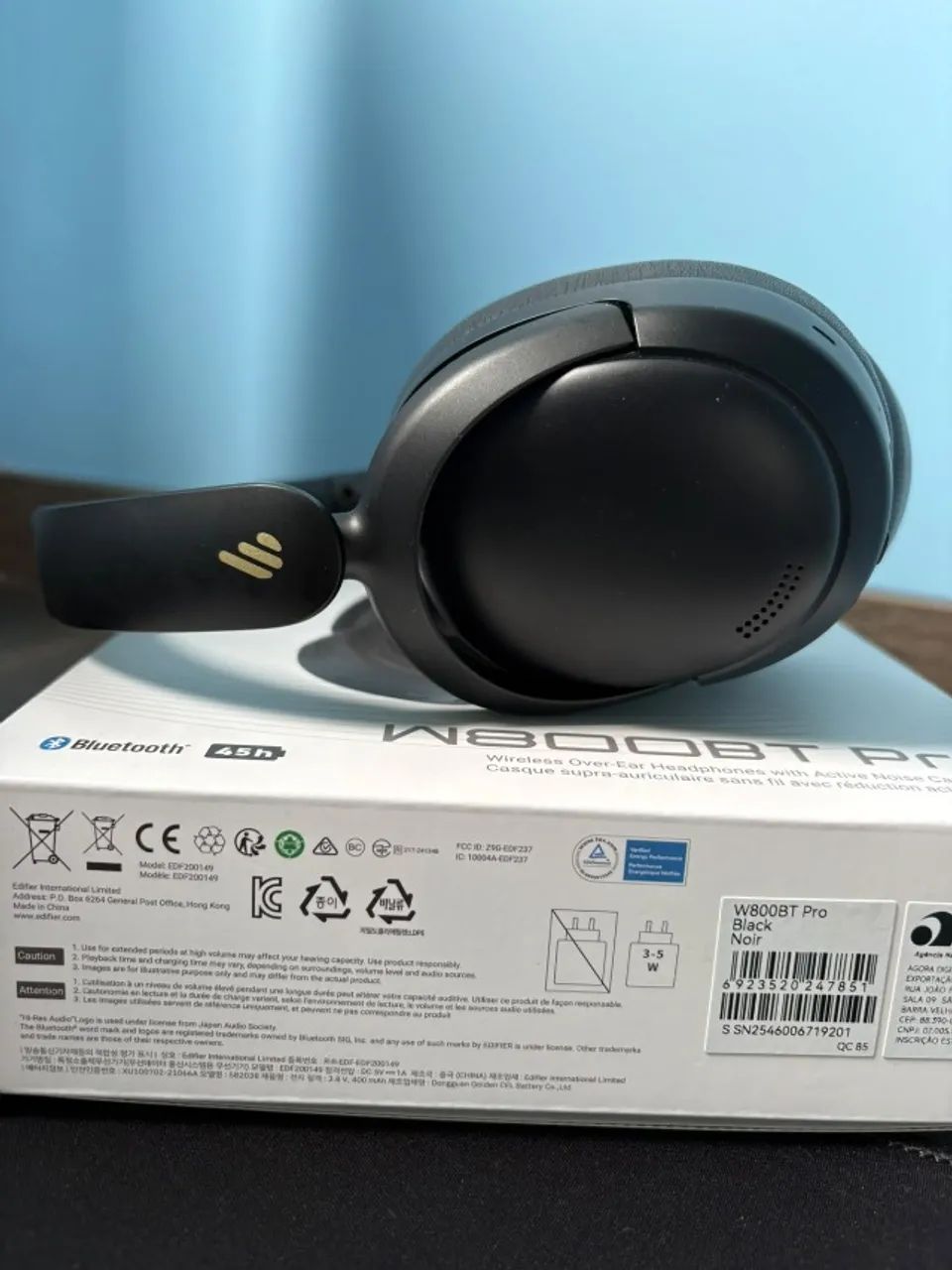 Fone de ouvido Edifier W800bt Pro Bluetooth Preto - Foto 4