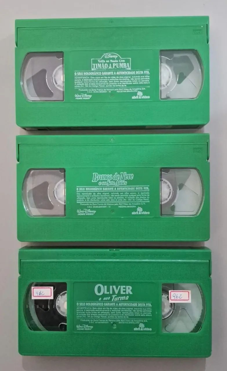 VHS Disney Volta ao Mundo com Timão e Pumba Branca de Neve Oliver