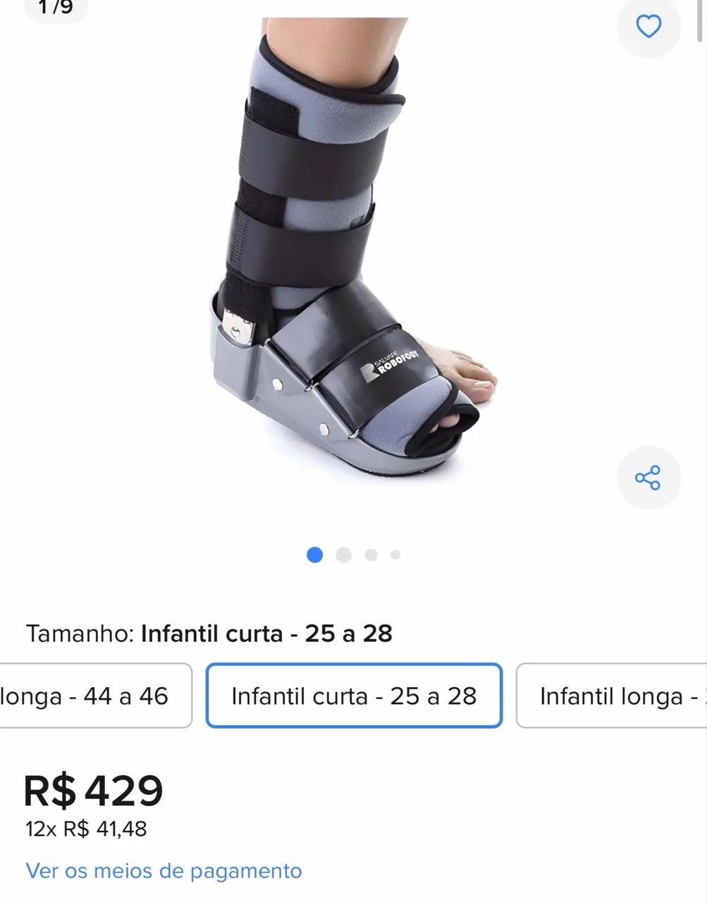 Bota ortopédica Robofoot Salvapé 
