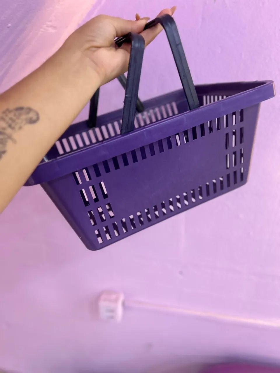 10 mini cestas Lilás para loja - Foto 3