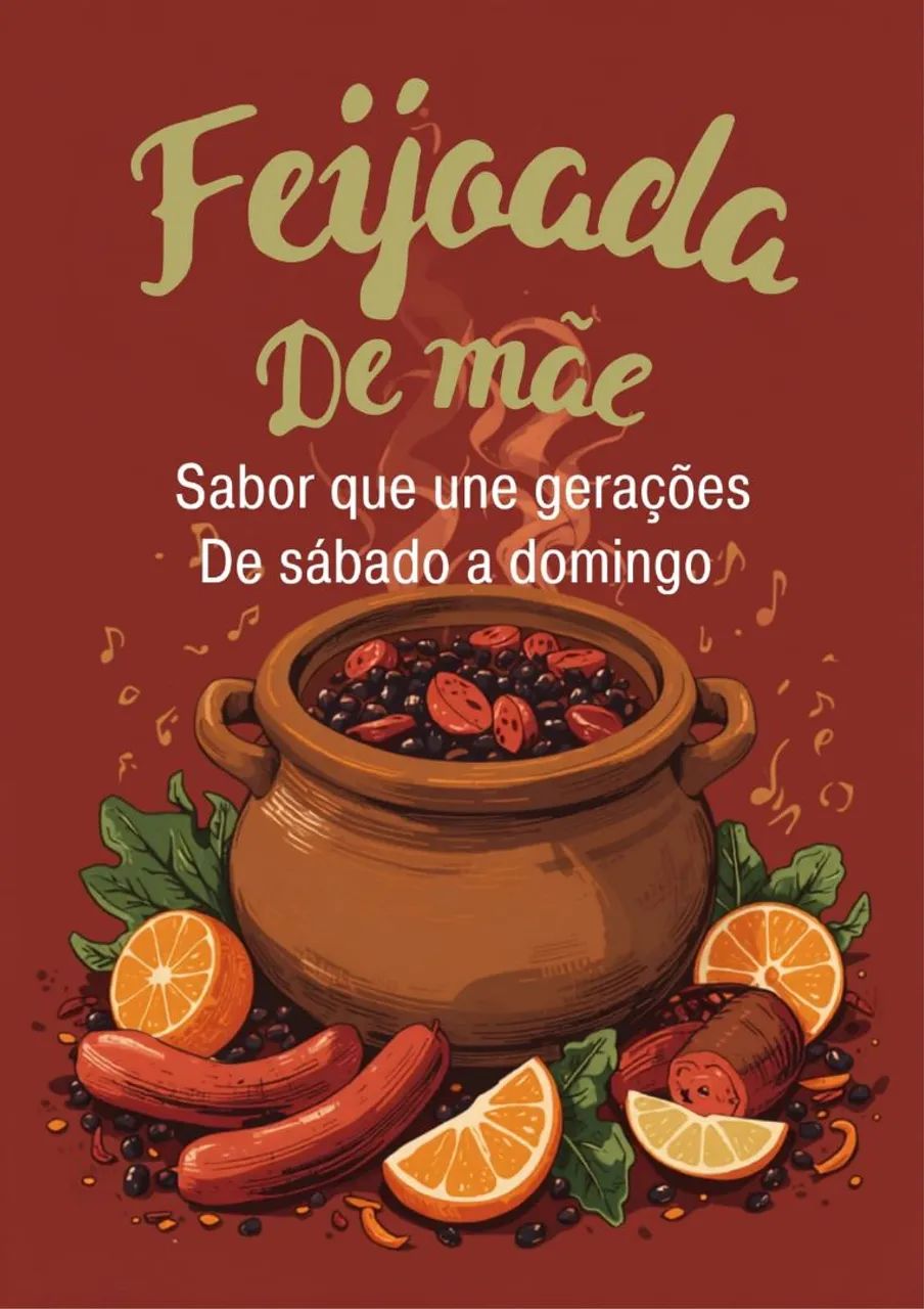Feijoada; sábado e domingo