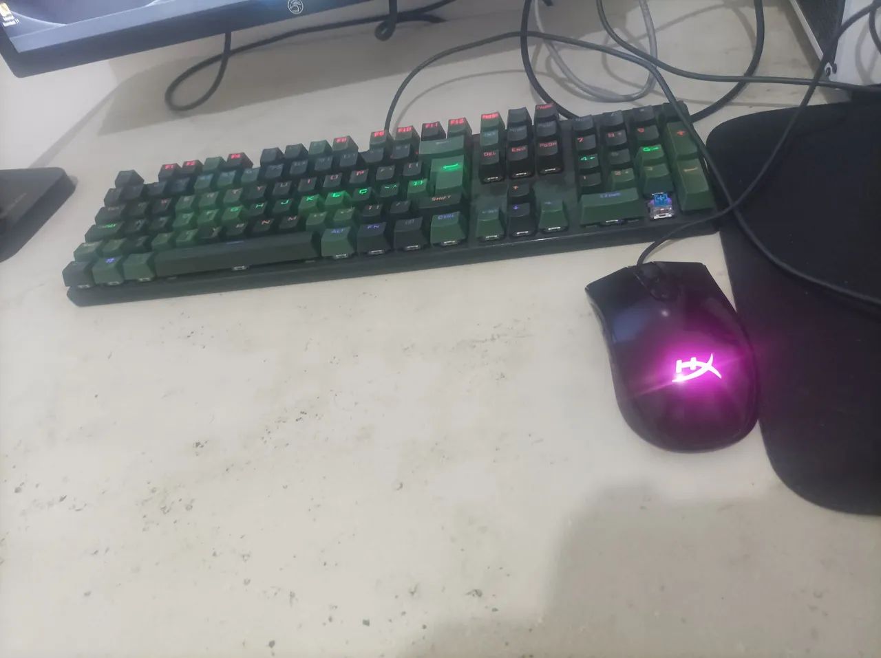 combo mouse + teclado gamer rgb