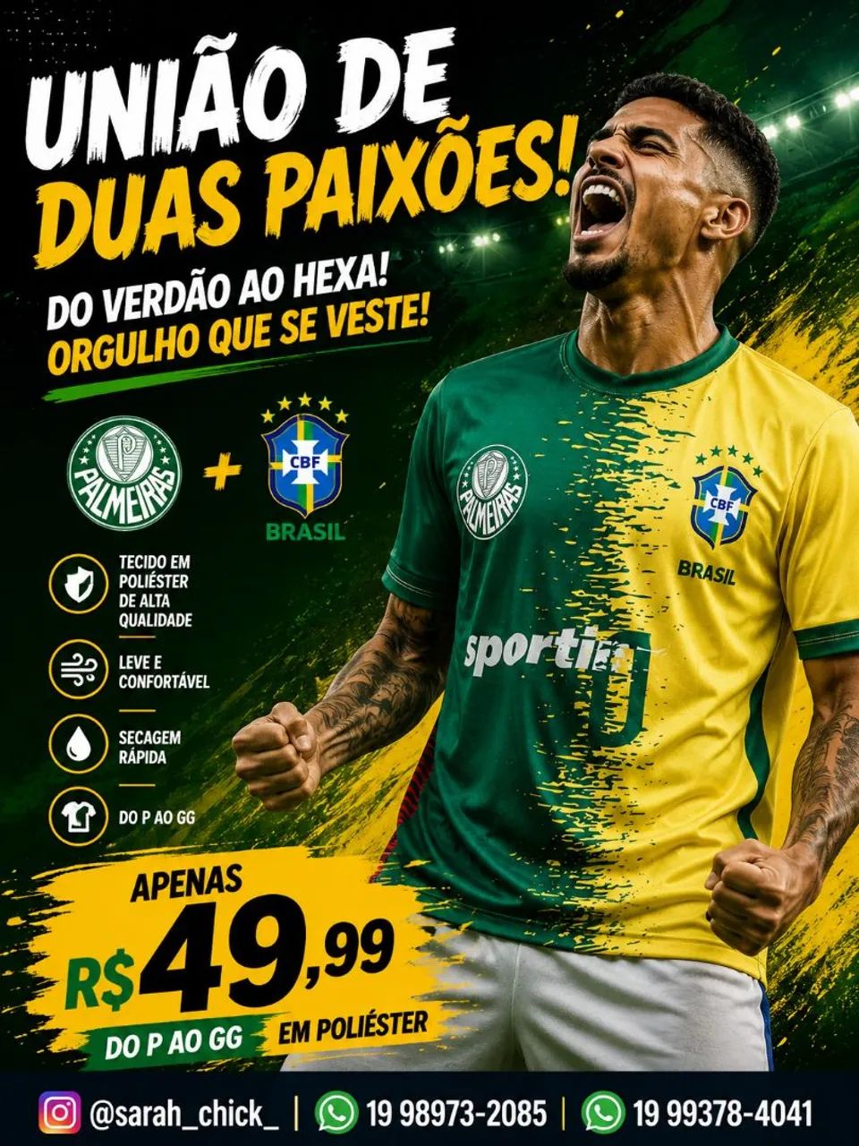 Camisas Palmeiras/Brasil 