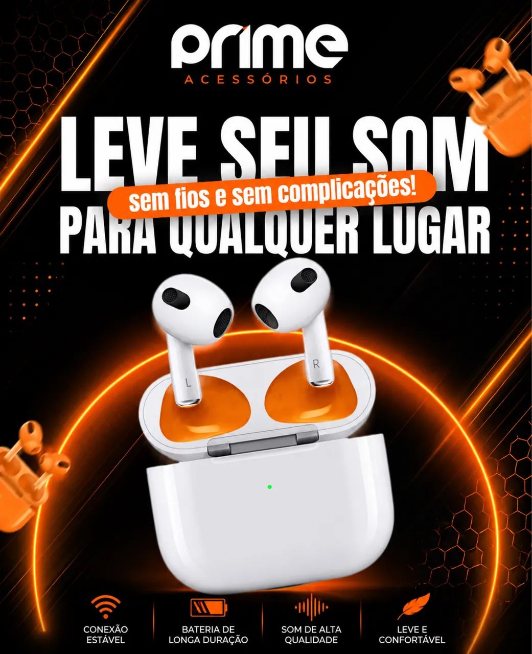 Fone de Ouvido Bluetooth Sem Fio - Liberdade e Qualidade de Som
