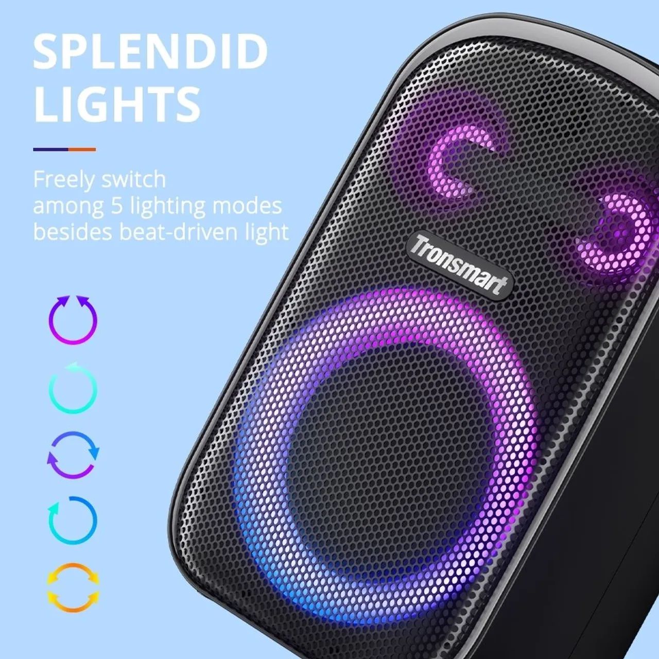 Caixa Bluetooth Tronsmart 18h d Bateria Graves incriveis - Foto 4