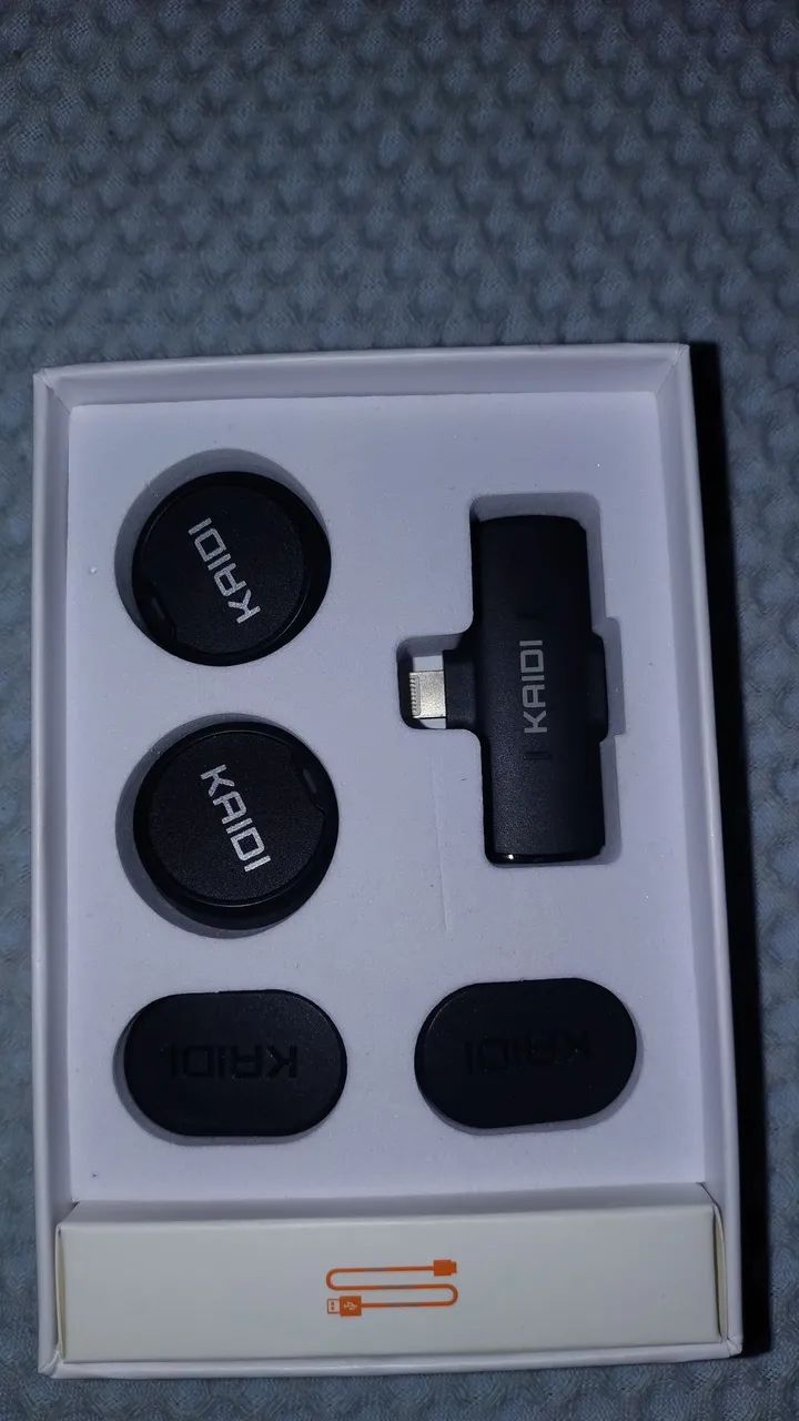 Microfone de lapela alta capacidade de captação de som sem fio - Foto 3