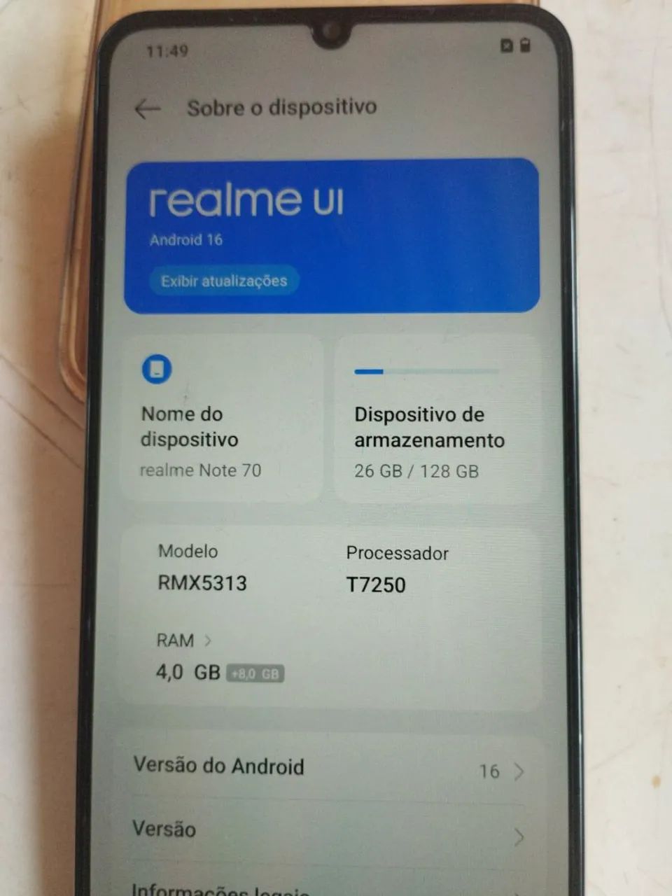 Vendo este celular da realme note 70
