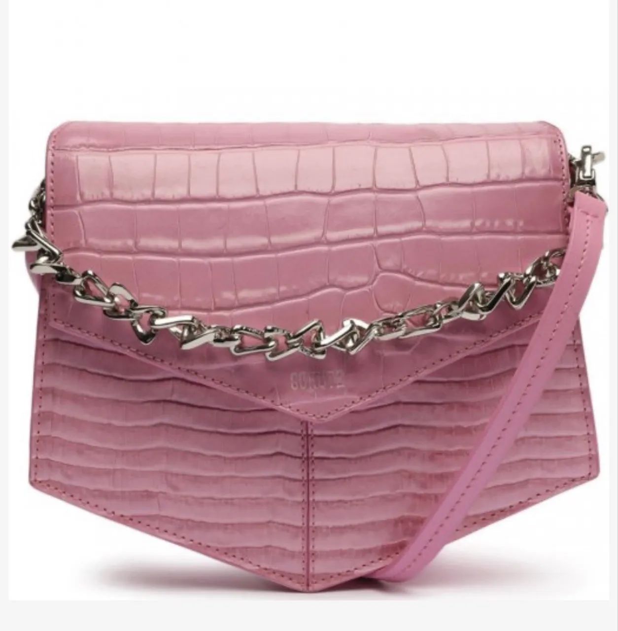 Bolsa Schutz rosa couro 